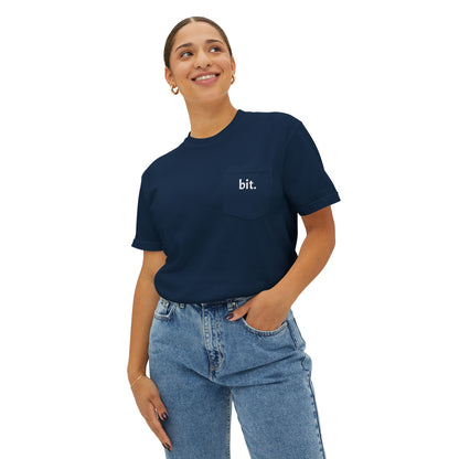 stay humble, stack sats. pocket t-shirt