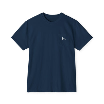 stay humble, stack sats. pocket t-shirt