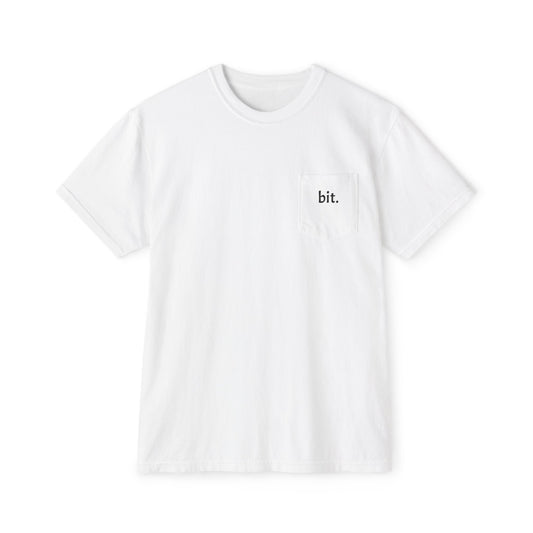 stay humble, stack sats. pocket t-shirt