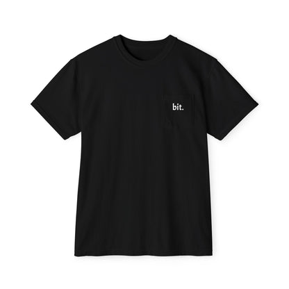 stay humble, stack sats. pocket t-shirt