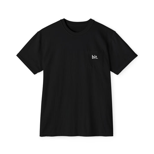 stay humble, stack sats. pocket t-shirt