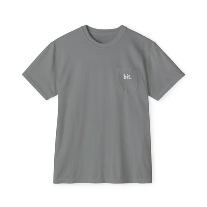 stay humble, stack sats. pocket t-shirt