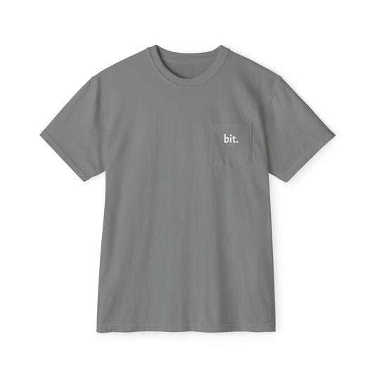 stay humble, stack sats. pocket t-shirt