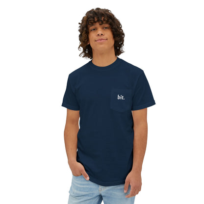 stay humble, stack sats. pocket t-shirt