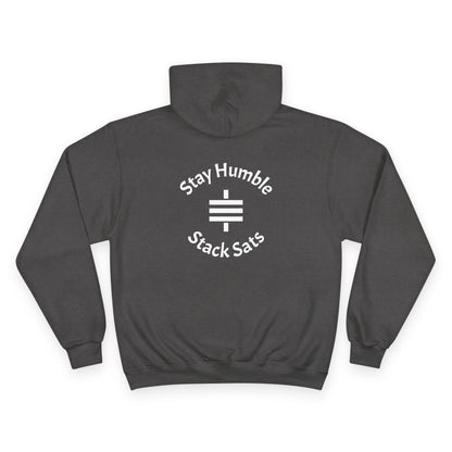 stay humble, stack sats. champion hoodie
